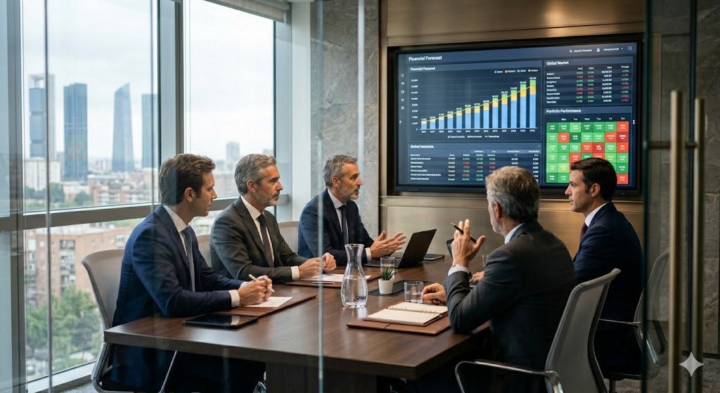 Sala de juntas — análisis de inversión